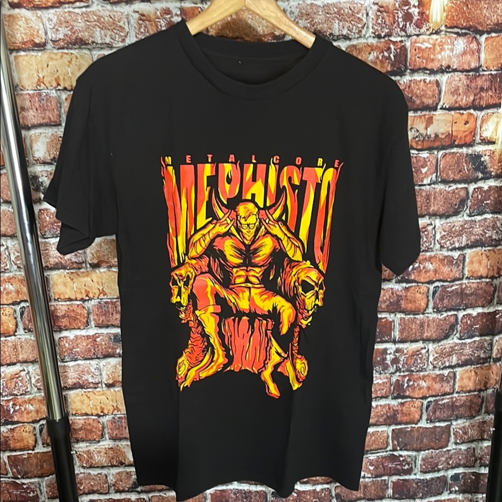 Metal Mephisto metalcore rock tee shirt medium men’s graphic tee skull